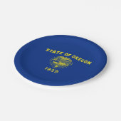 オレゴン州旗 ペーパープレート (アングル)