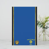 オレゴン州旗 便箋 (スタンド正面)