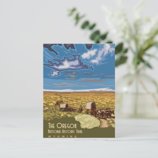 オレゴン州歴史道ワイオミング ポストカード (スタンド正面)