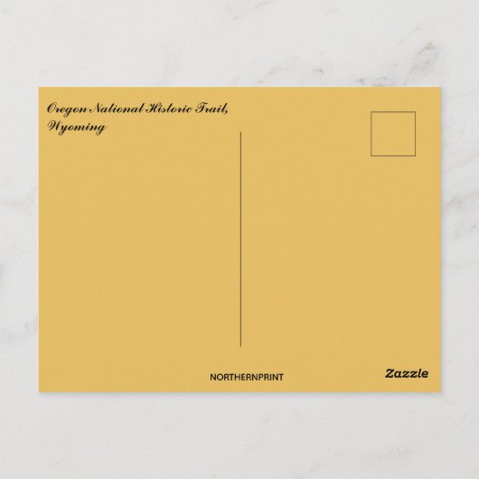 オレゴン州歴史道ワイオミング ポストカード (裏面)