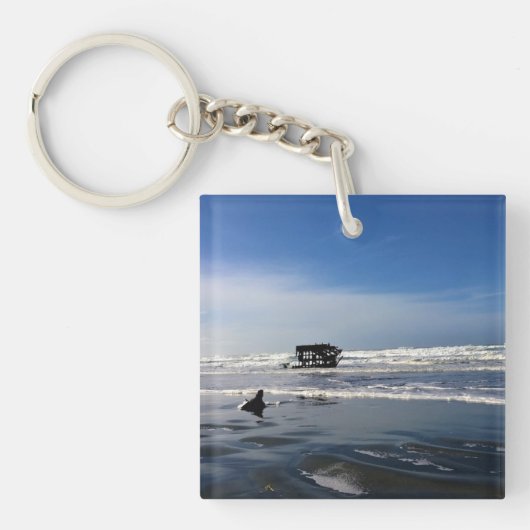 オレゴン州沿岸のPeter Iredale Shiplexk キーホルダー (正面)