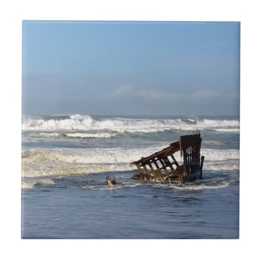 オレゴン州沿岸のPeter Iredale Shiplexk タイル (正面)