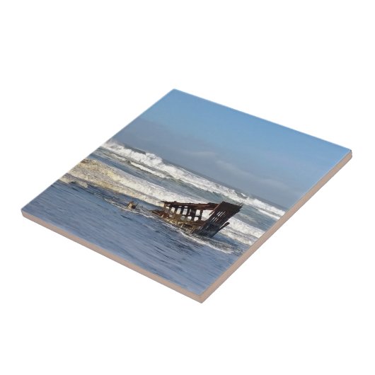 オレゴン州沿岸のPeter Iredale Shiplexk タイル (側面)