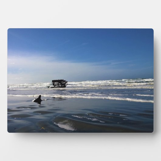 オレゴン州沿岸のPeter Iredale Shiplexk フォトプラーク (正面)