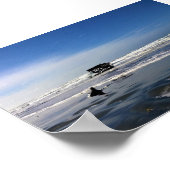 オレゴン州沿岸のPeter Iredale Shiplexk ポスター (角)