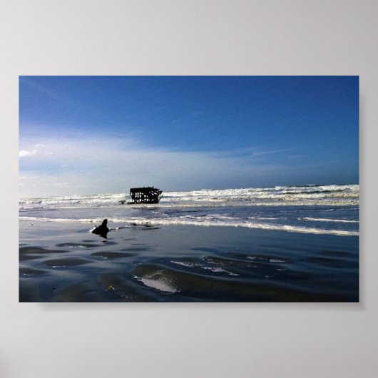 オレゴン州沿岸のPeter Iredale Shiplexk ポスター (正面)