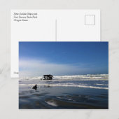 オレゴン州沿岸のPeter Iredale Shiplexk ポストカード (正面/裏面)