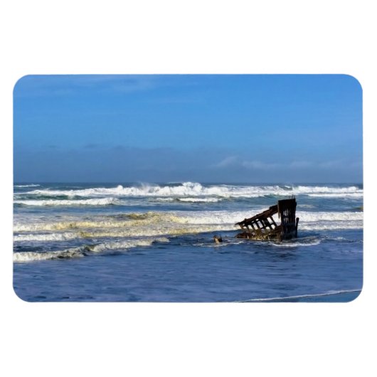 オレゴン州沿岸のPeter Iredale Shiplexk マグネット (横)