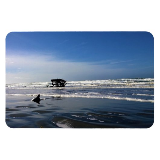 オレゴン州沿岸のPeter Iredale Shiplexk マグネット (横)