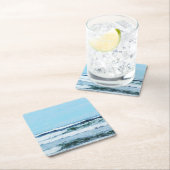 オレゴン州沿岸波 スクエアペーパーコースター (インサイチュ)