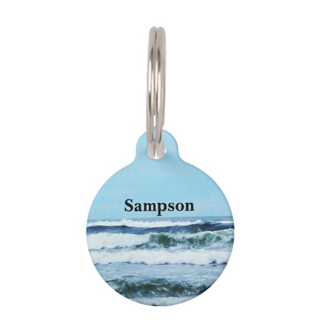 オレゴン州沿岸波 ペット　ネームタグ (正面)