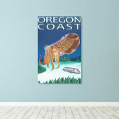 オレゴン州沿岸魚 キャンバスプリント (インサイチュ (ウッドフロア))