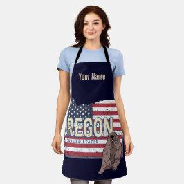 オレゴン州統一された州レトロマップUSAお土産 エプロン