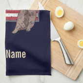 オレゴン州統一された州レトロマップUSAお土産 キッチンタオル (四つ折り)