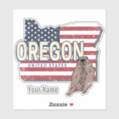 オレゴン州統一された州レトロマップUSAお土産 シール (シート)