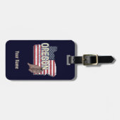 オレゴン州統一された州レトロマップUSAお土産 ラゲッジタグ (正面横)