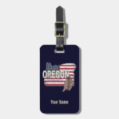 オレゴン州統一された州レトロマップUSAお土産 ラゲッジタグ (正面縦)