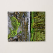 オレゴン州緑の森の川 ジグソーパズル (横)