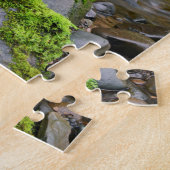 オレゴン州緑の森の川 ジグソーパズル (側面)