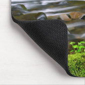 オレゴン州緑の森の川 マウスパッド (コーナー)