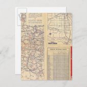 オレゴン州道路地図 ポストカード (正面/裏面)