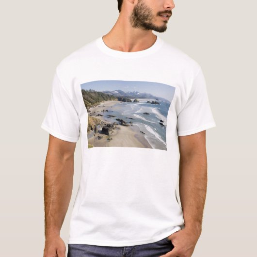 オレゴン州、オレゴン海岸、エコラ州立公園、三日月2 Tシャツ (正面)