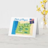 オレゴン州 カード (黄色い花)