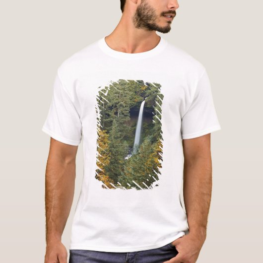 オレゴン州、シルバーフォールズ州立公園、ノースフォールズ Tシャツ (正面)