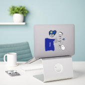 オレゴン州、ダイカットシールのシート シール (デスク上のノートパソコン)