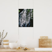 オレゴン州，森の滝 ポスター (キッチン)