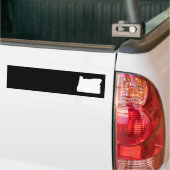 オレゴン州（白と黒） バンパーステッカー (トラック上)