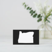 オレゴン州(白と黒) 名刺 (スタンド正面)