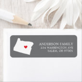 オレゴン州 |移動差出人住所ラベル ラベル (インサイチュ)