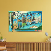 オレゴン州(Oregon City)、オレゴン州(OregonLarge Letter Scenes キャンバスプリント (インサイチュ (リビング))