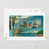 オレゴン州(Oregon City)、オレゴン州(OregonLarge Letter Scenes ポストカード (正面/裏面)