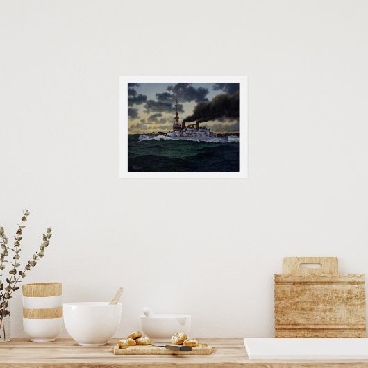 オレゴン州(USS) - 1896 ポスター (キッチン)