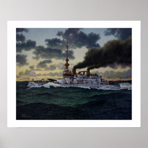 オレゴン州(USS) - 1896 ポスター