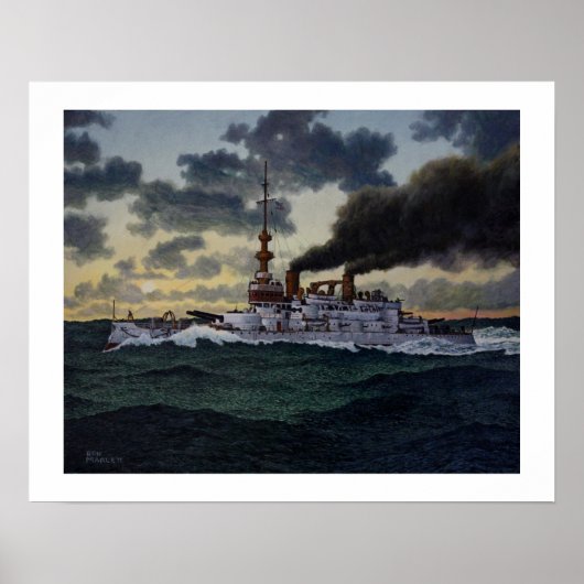 オレゴン州(USS) - 1896 ポスター (正面)