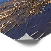 オレゴン州Lava Rocksのあるデービス湖 ポスター (角)