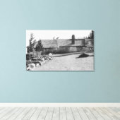 オレゴン州Mt. Hoodにあるクラウドキャップイン キャンバスプリント (インサイチュ (ウッドフロア))