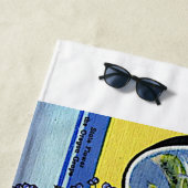 オレゴン州USAアメリカーナレトロアカラフルート ビーチタオル (インサイチュ)