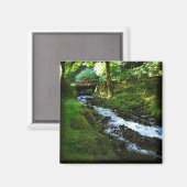 オレゴン州Wahkeena滝からのランオフ マグネット (正面/裏面)