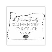 オレゴン差出人住所カスタム セルフインキングスタンプ (デザイン)