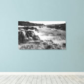 オレゴン市、またはサーモン魚釣りオンウィラメット キャンバスプリント (インサイチュ (ウッドフロア))