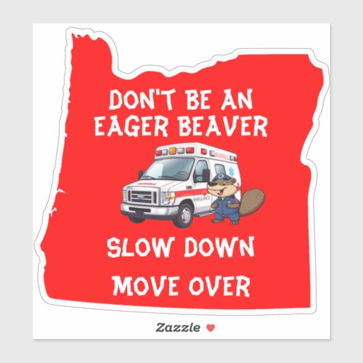 オレゴン救急医療隊員は熱心なビーバーではない シール (シート)