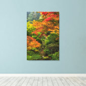 オレゴン日本の州ポートランドの秋の庭園3 キャンバスプリント (インサイチュ (ウッドフロア))