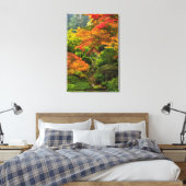 オレゴン日本の州ポートランドの秋の庭園3 キャンバスプリント (インサイチュ (寝室))