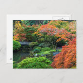オレゴン日本の州ポートランドの秋の庭園3 ポストカード (正面/裏面)