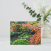 オレゴン日本の州ポートランドの秋の庭園3 ポストカード (スタンド正面)