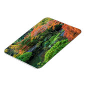 オレゴン日本の州ポートランドの秋の庭園3 マグネット (左側)